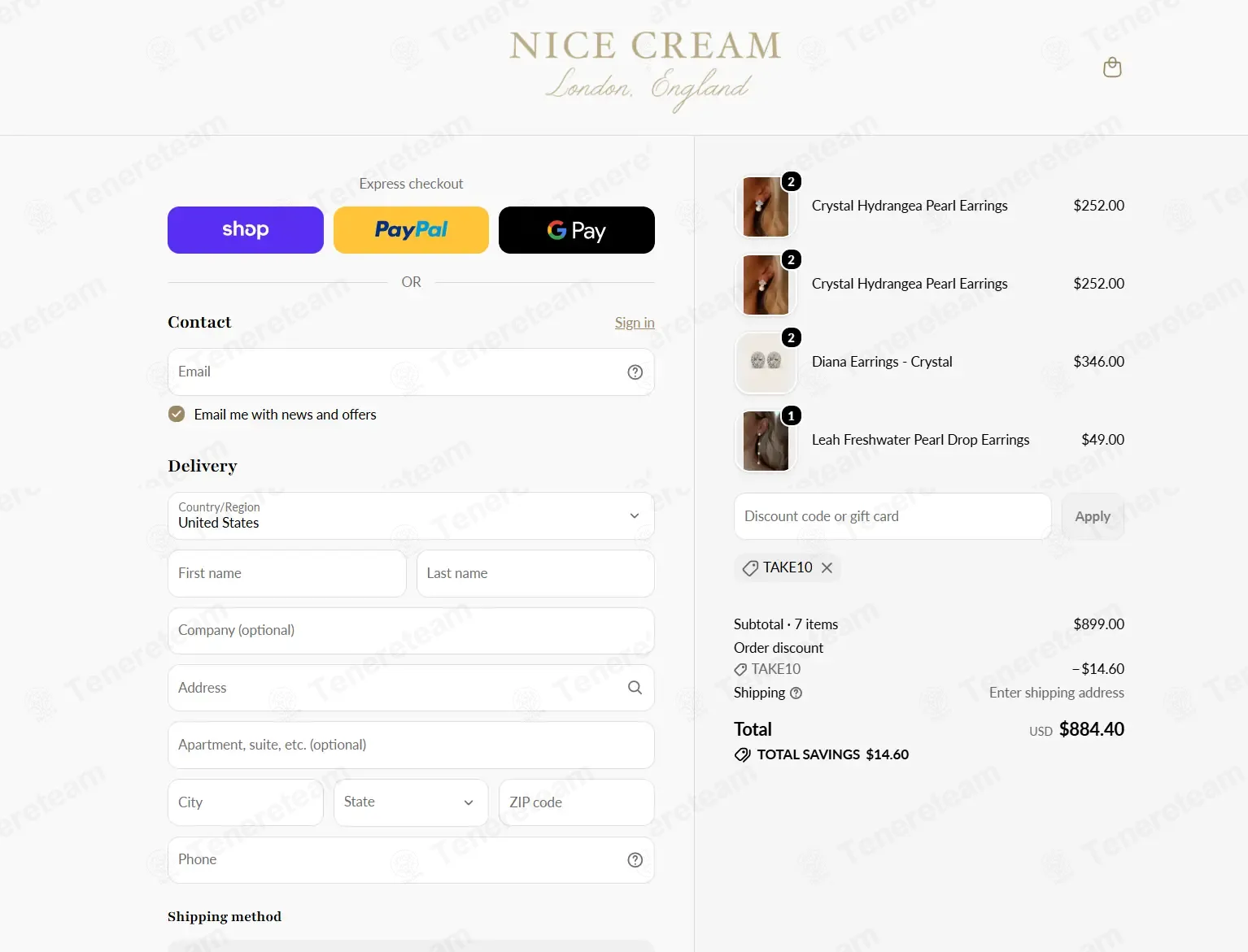 Nice Cream London coupon code: 14% off with TAKE10. Tested and valid as 4 weeks ago.