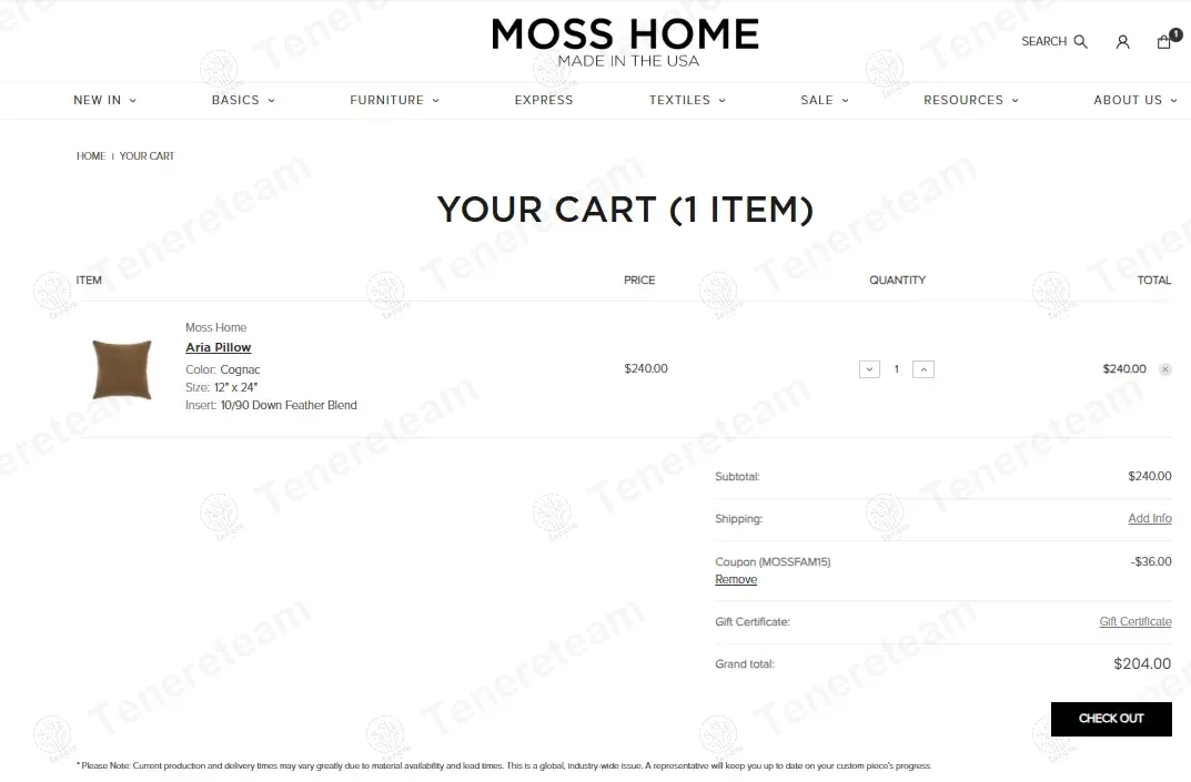Mossstudio coupon code: 15% off with MOSSFAM15. Tested and valid as 1 year ago.