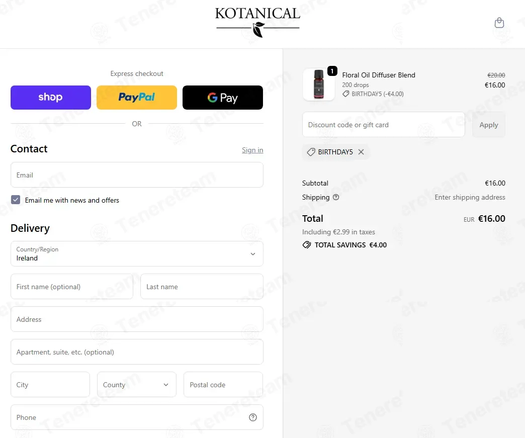 Kotanical coupon code: 20% off with BIRTHDAY5. Tested and valid as 5 days ago.