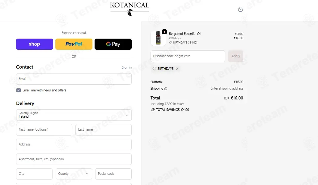 Kotanical coupon code: 20% off with BIRTHDAY5. Tested and valid as 5 days ago.