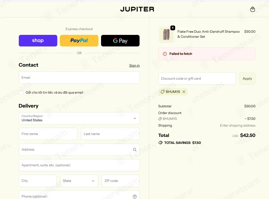 Hello Jupiter coupon code: 15% off with BHUMI15. Tested and valid as 2 months ago.