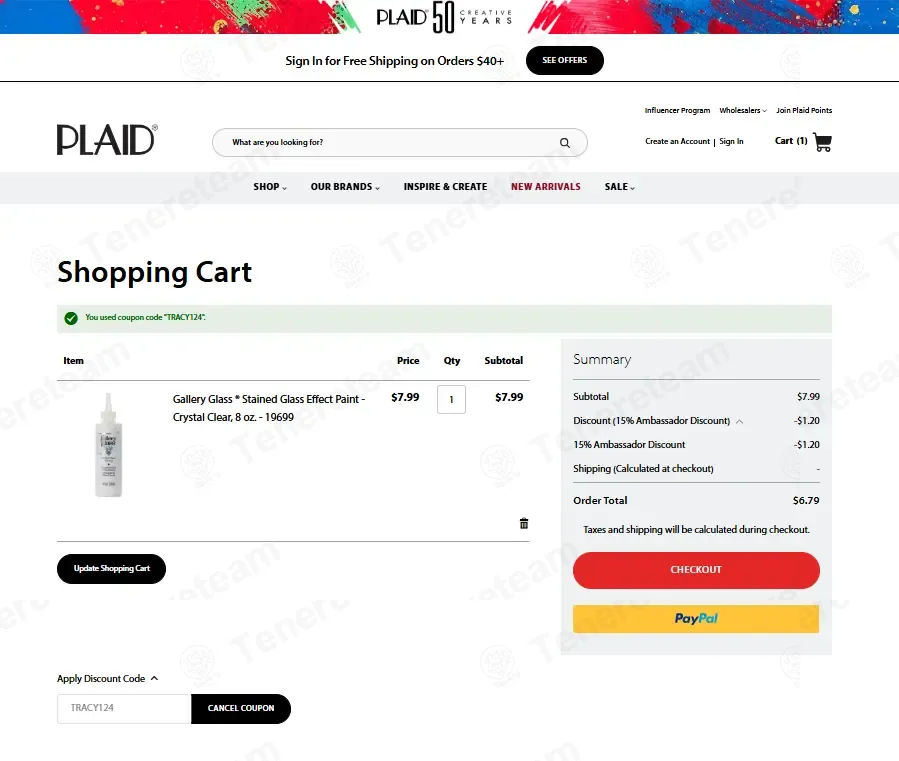 Arteza coupon code: 15% off with TRACY124. Tested and valid as 3 weeks ago.
