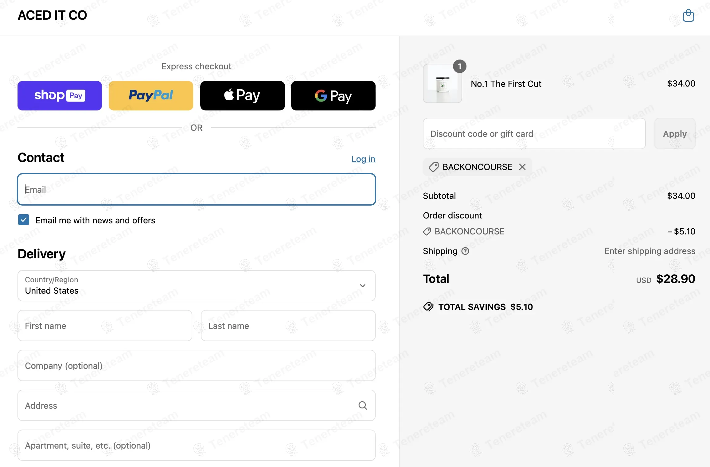 Aced It Co coupon code: 15% off with BACKONCOURSE. Tested and valid as 9 months ago.