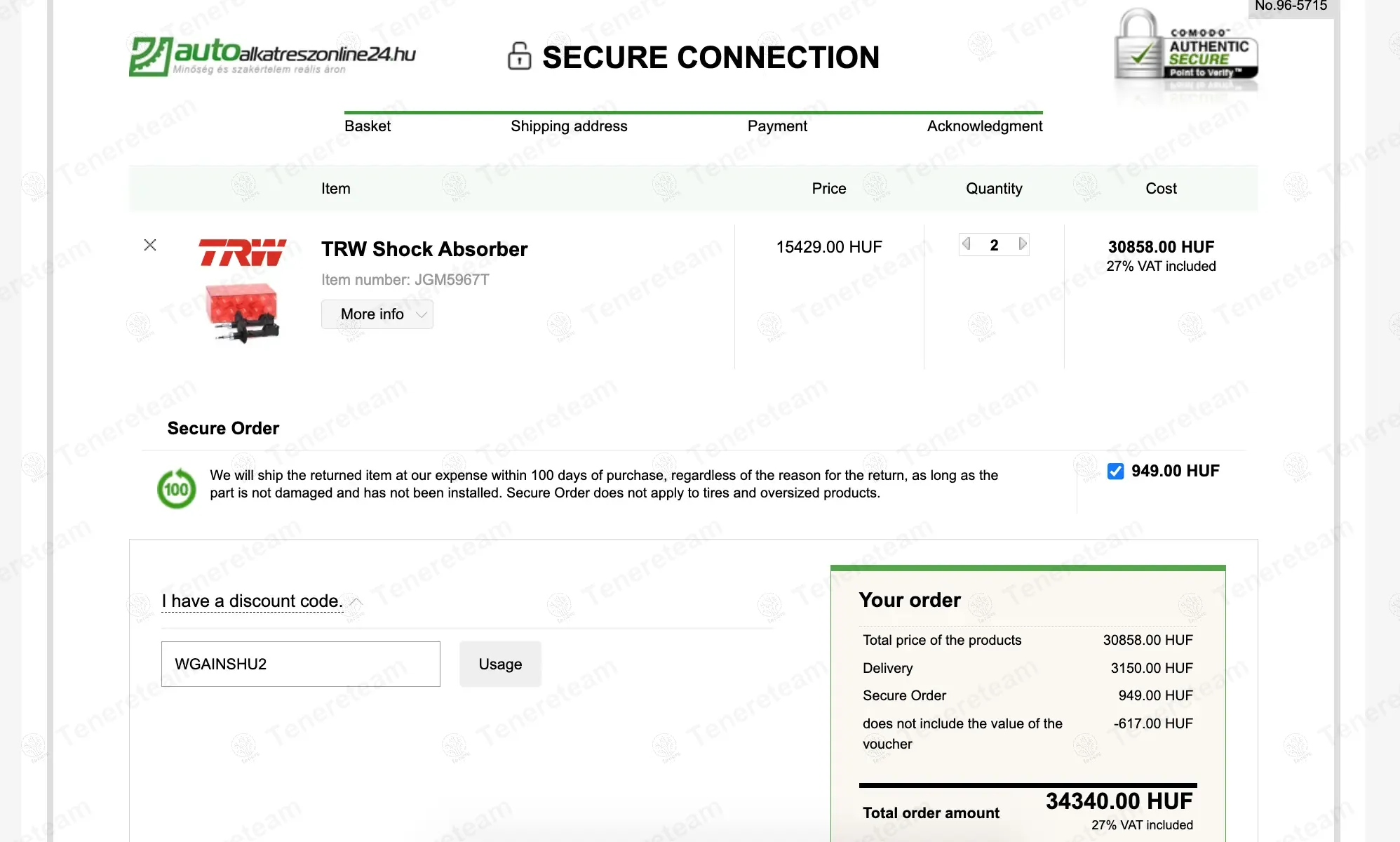 Autoalkatreszonline24 HU coupon code: 2% off with WGAINSHU2. Tested and valid as 1 year ago.