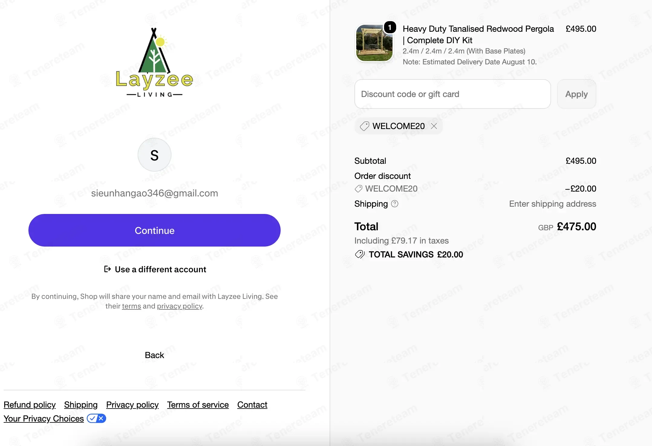 Layzee Living coupon code: £20 off with WELCOME20. Tested and valid as 3 weeks ago.