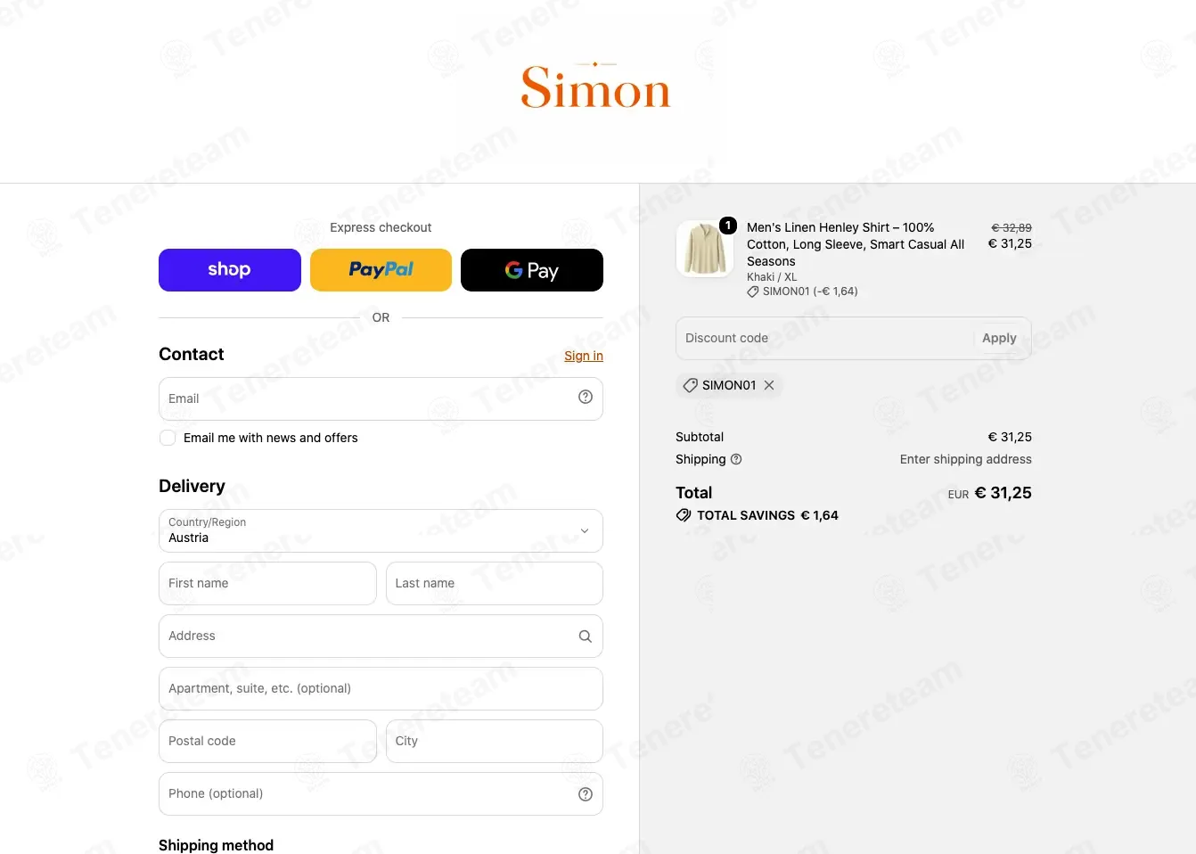 Simon Co Imports apply coupon code