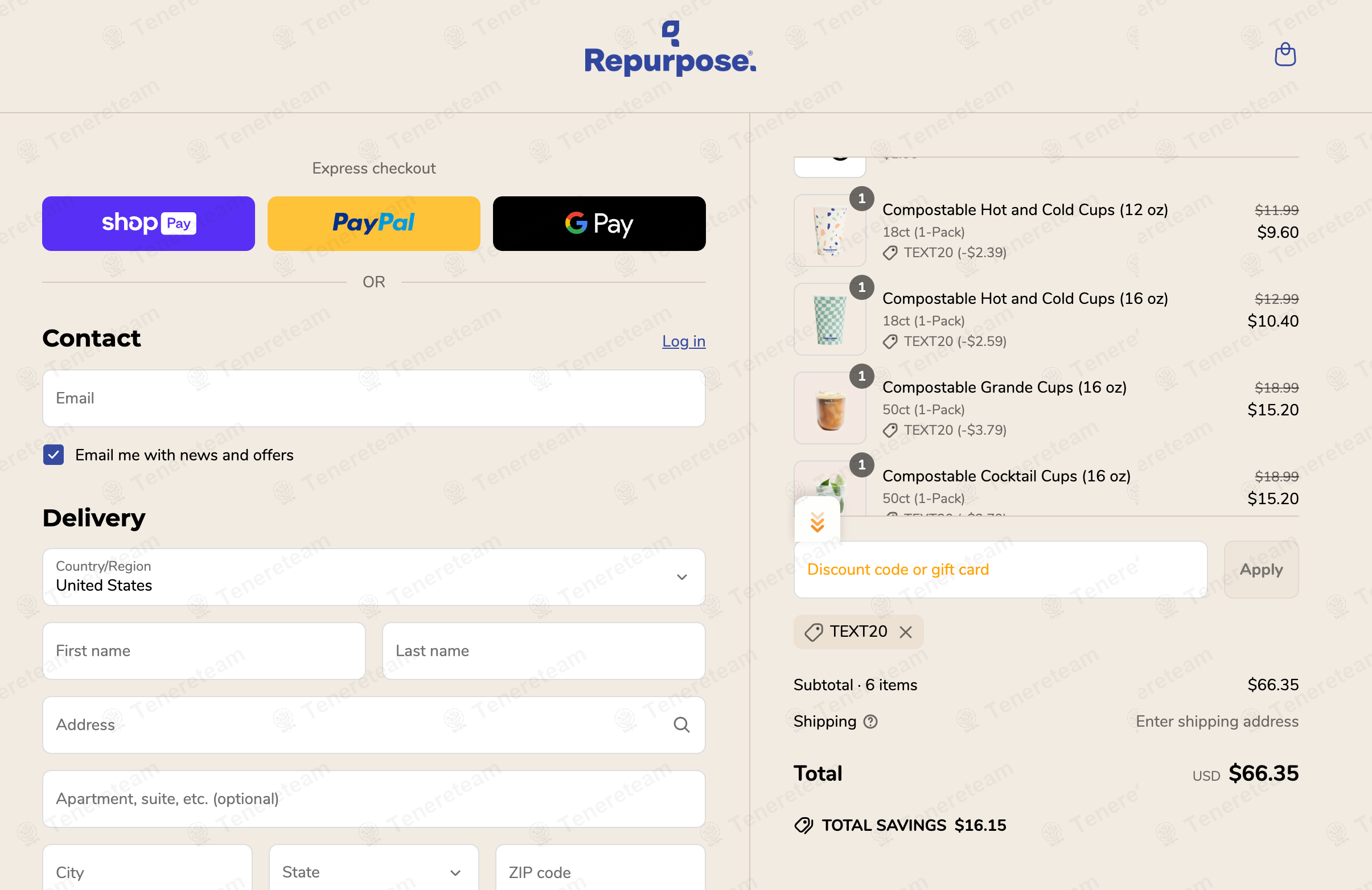Repurpose coupon code: 20% off with TEXT20. Tested and valid as 1 year ago.