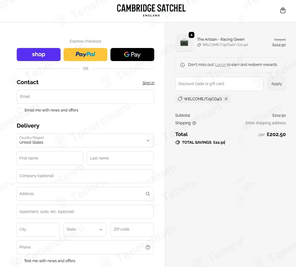 The Cambridge Satchel Cos coupon code: 10% off with WELCOMEJTJ9CD4Q. Tested and valid as 5 days ago.