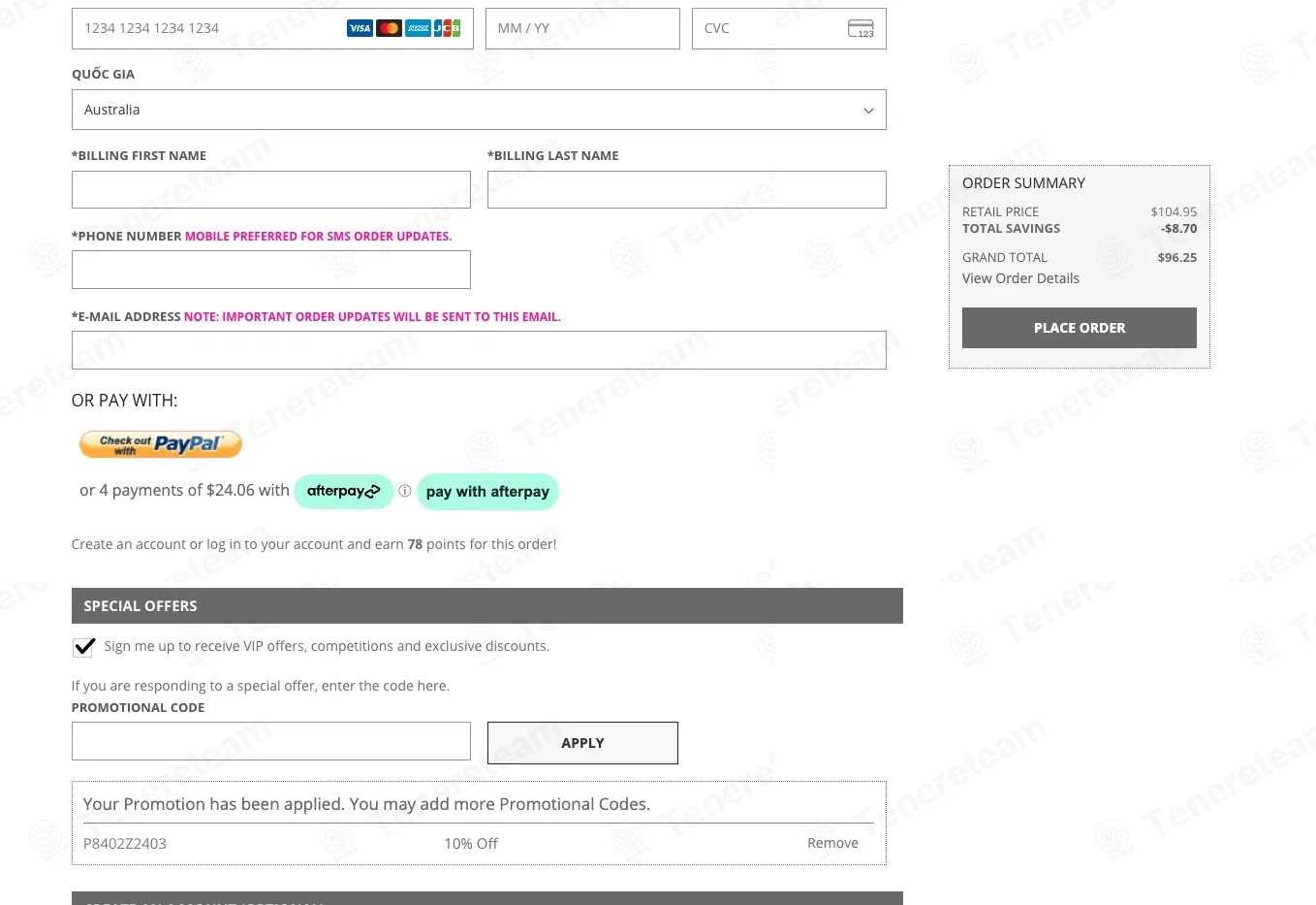 Petals Network AU coupon code: 10% off with P8402Z2403. Tested and valid as 3 weeks ago.