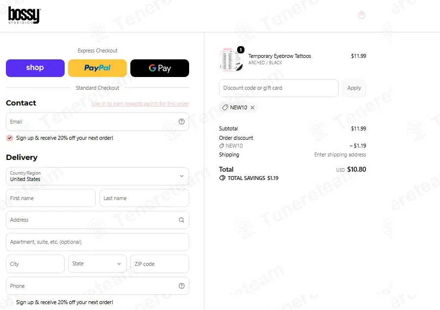 Brows by Bossy coupon code re-checked and confirmed working at checkout