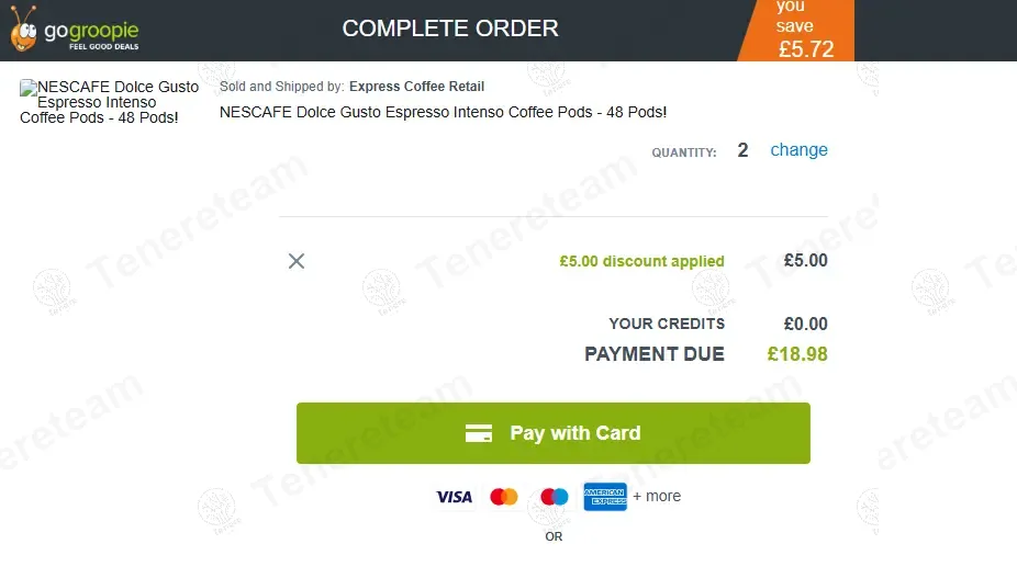Go Groopie coupon code: £5 off with CH5OFF. Tested and valid as 8 months ago.
