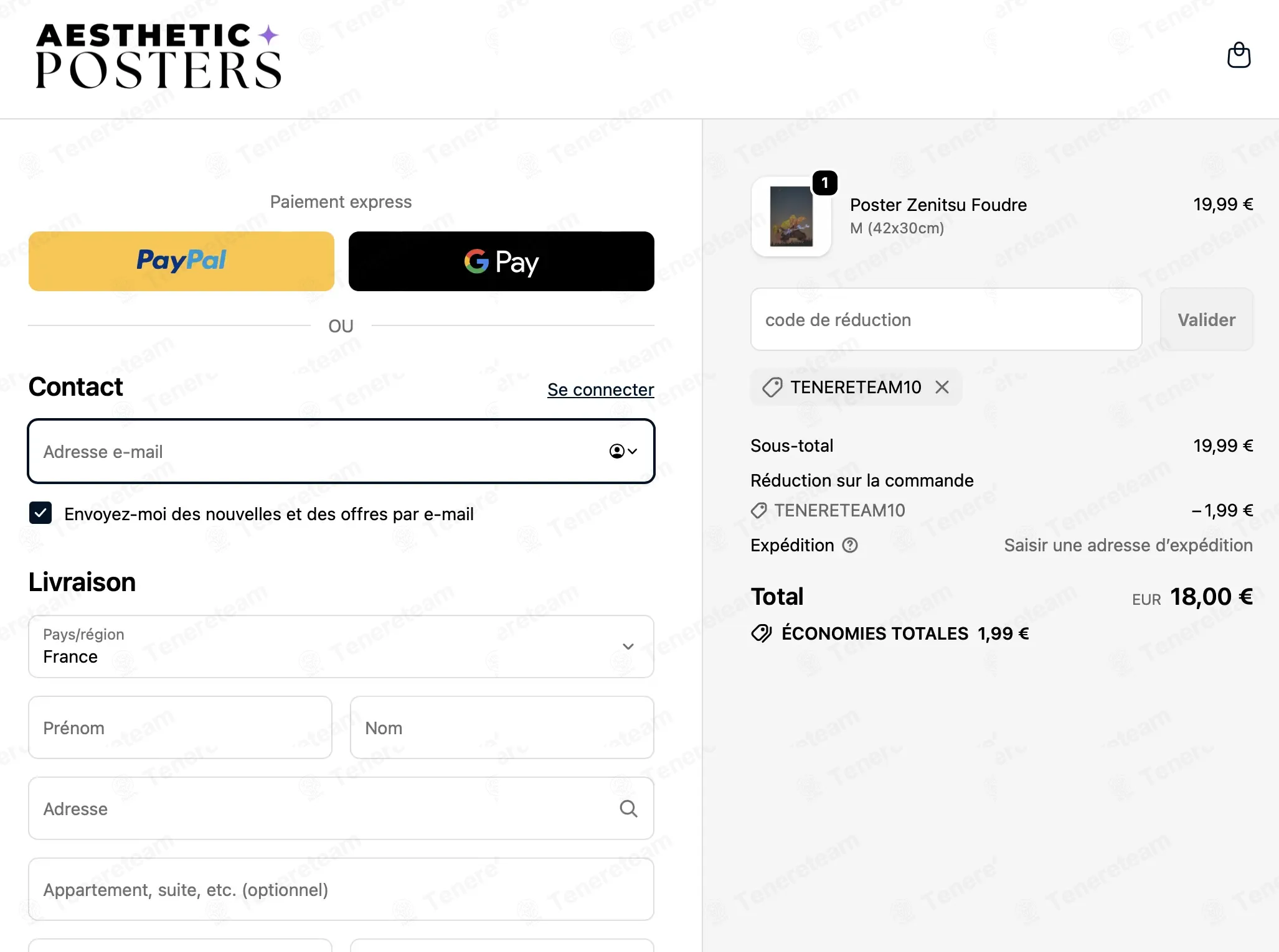 Aesthetic Posters FR coupon code: 10% off with TENERETEAM10. Tested and valid as 3 weeks ago.