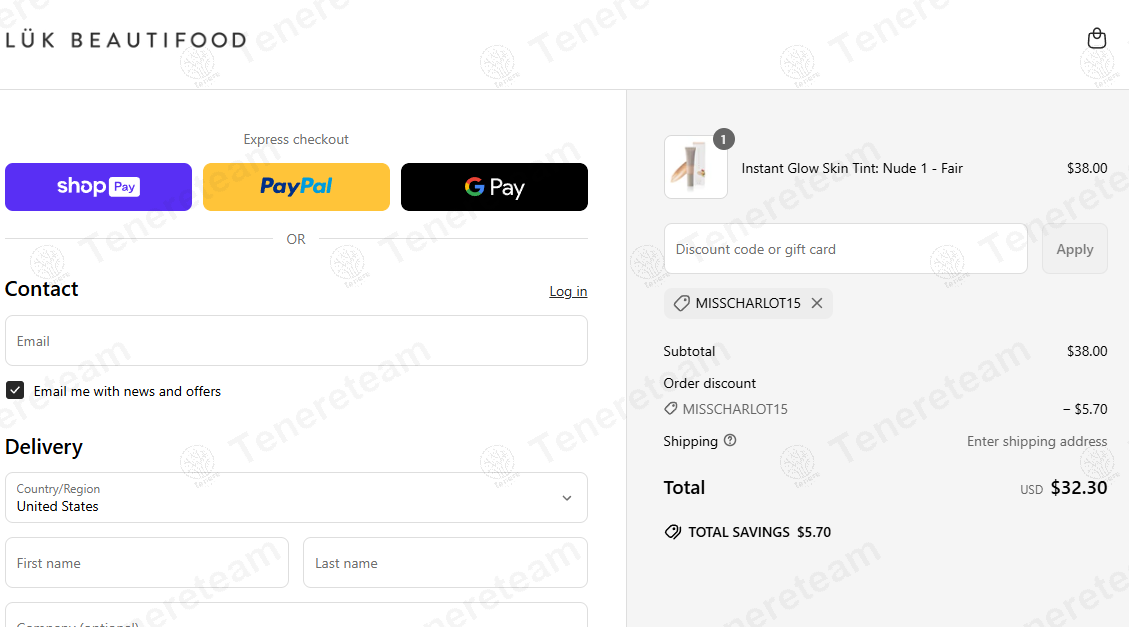 Luk Beautifood coupon code: 15% off with MISSCHARLOT15. Tested and valid as 1 year ago.
