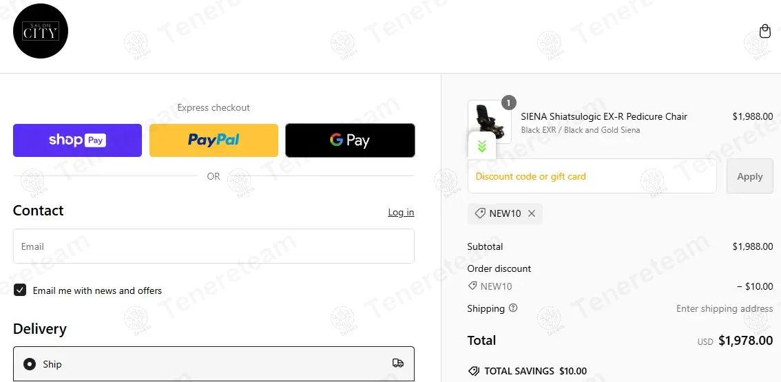 Shop Salon City apply coupon code
