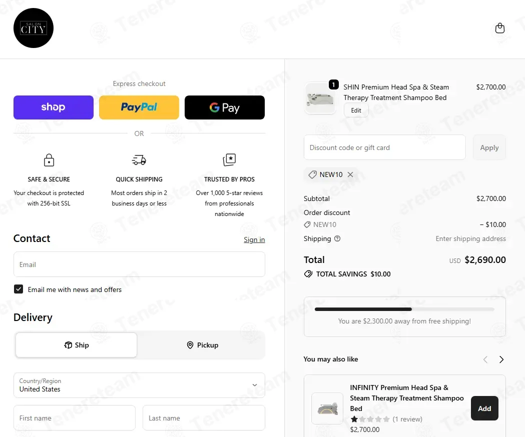 Shop Salon City coupon code: $10 off with NEW10. Tested and valid as 2 months ago.