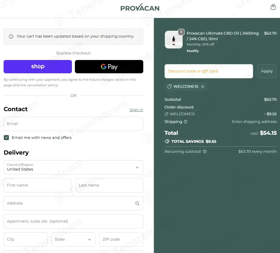 Provacan UK coupon code: 15% off with WELCOME15. Tested and valid as 8 months ago.