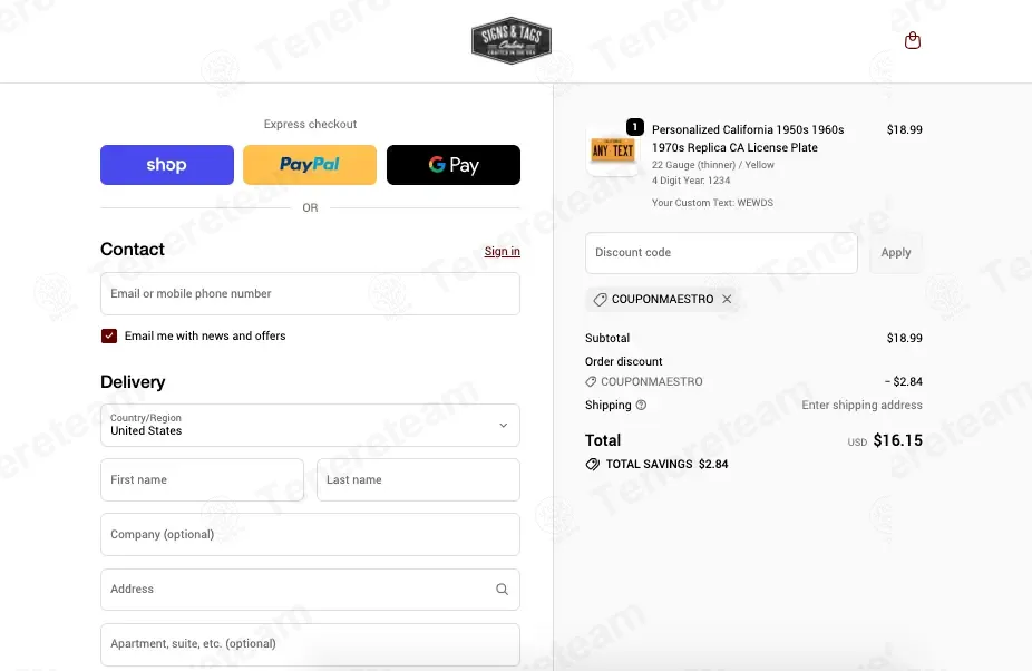 Signs And Tags Online coupon code: 15% off with COUPONMAESTRO. Tested and valid as 3 months ago.