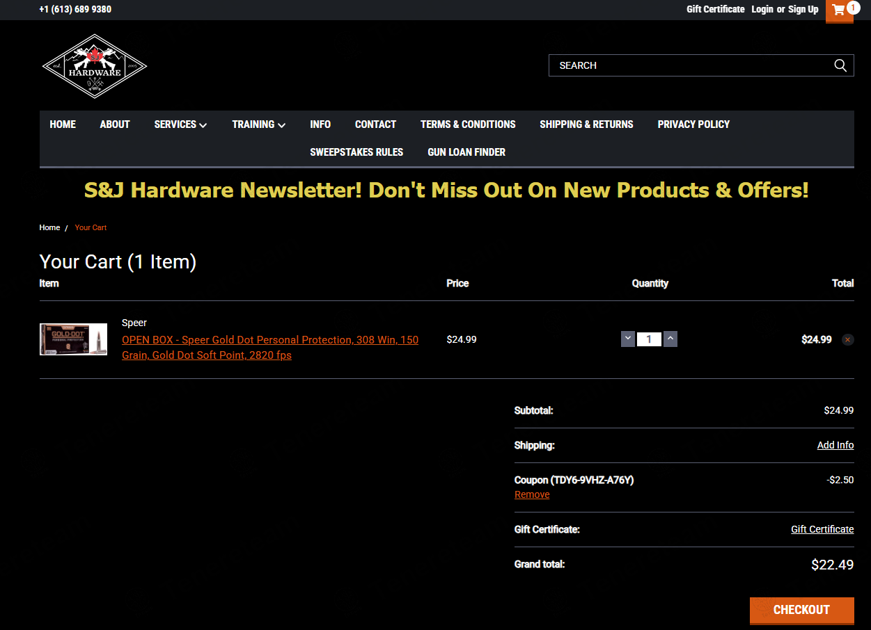 S&J Hardware apply coupon code