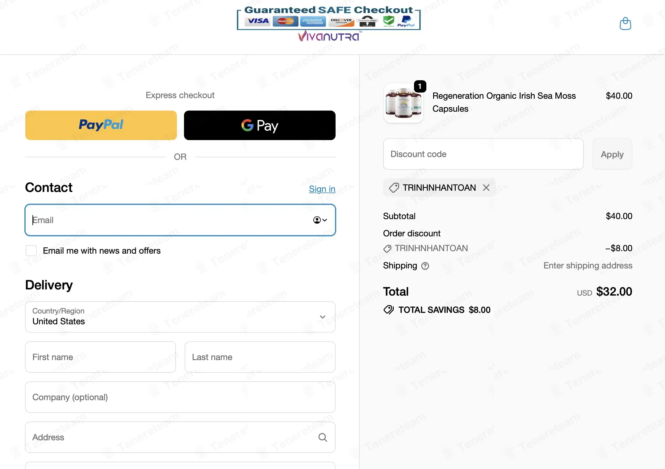 Viva Nutra coupon code: 20% off with TRINHNHANTOAN. Tested and valid as 2 weeks ago.
