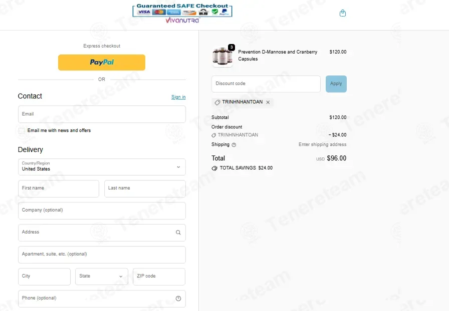 Viva Nutra coupon code: 20% off with TRINHNHANTOAN. Tested and valid as 2 weeks ago.