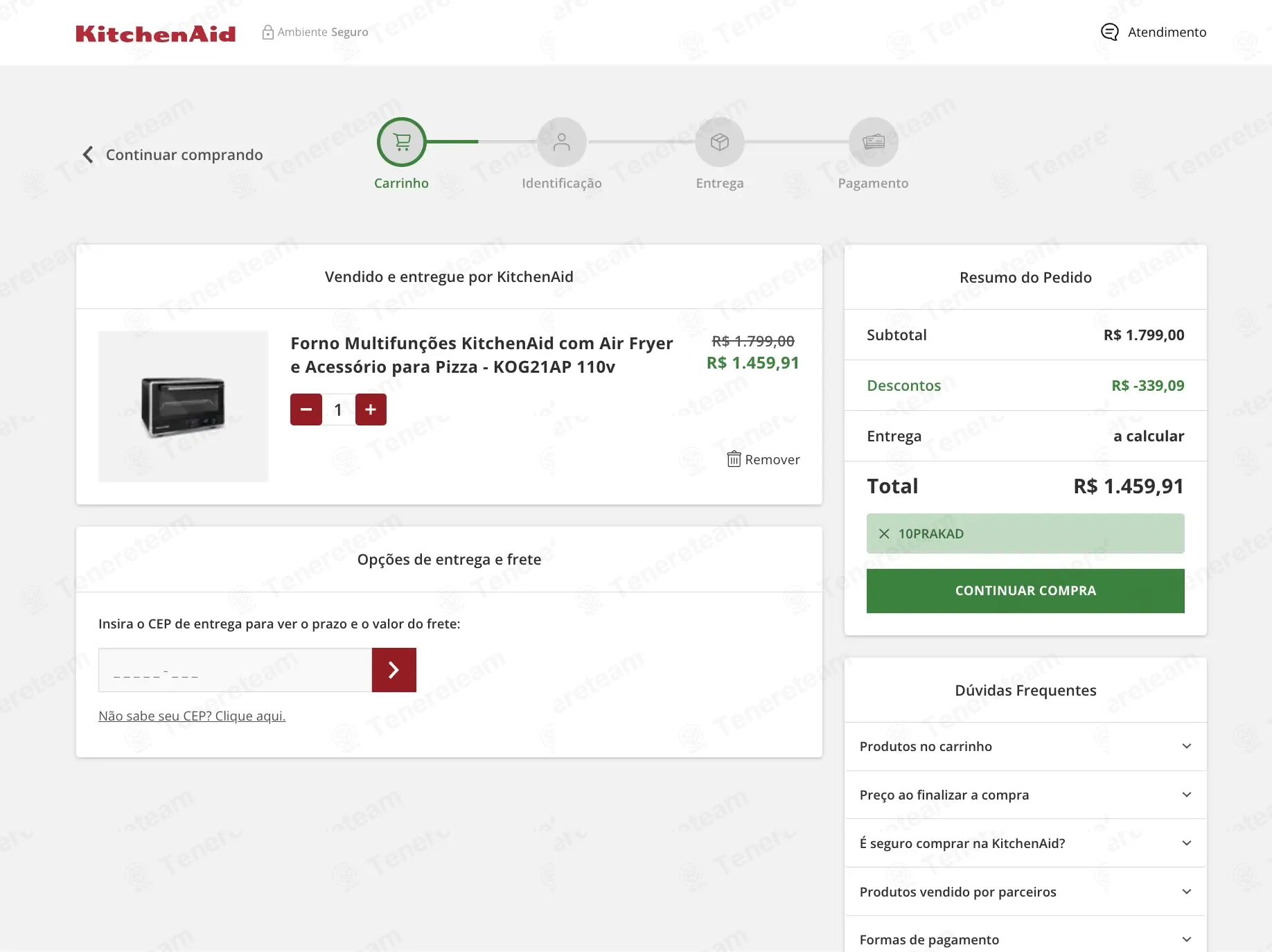 Kitchenaid BR coupon code: 10% off with 10PRAKAD. Tested and valid as 1 month ago.