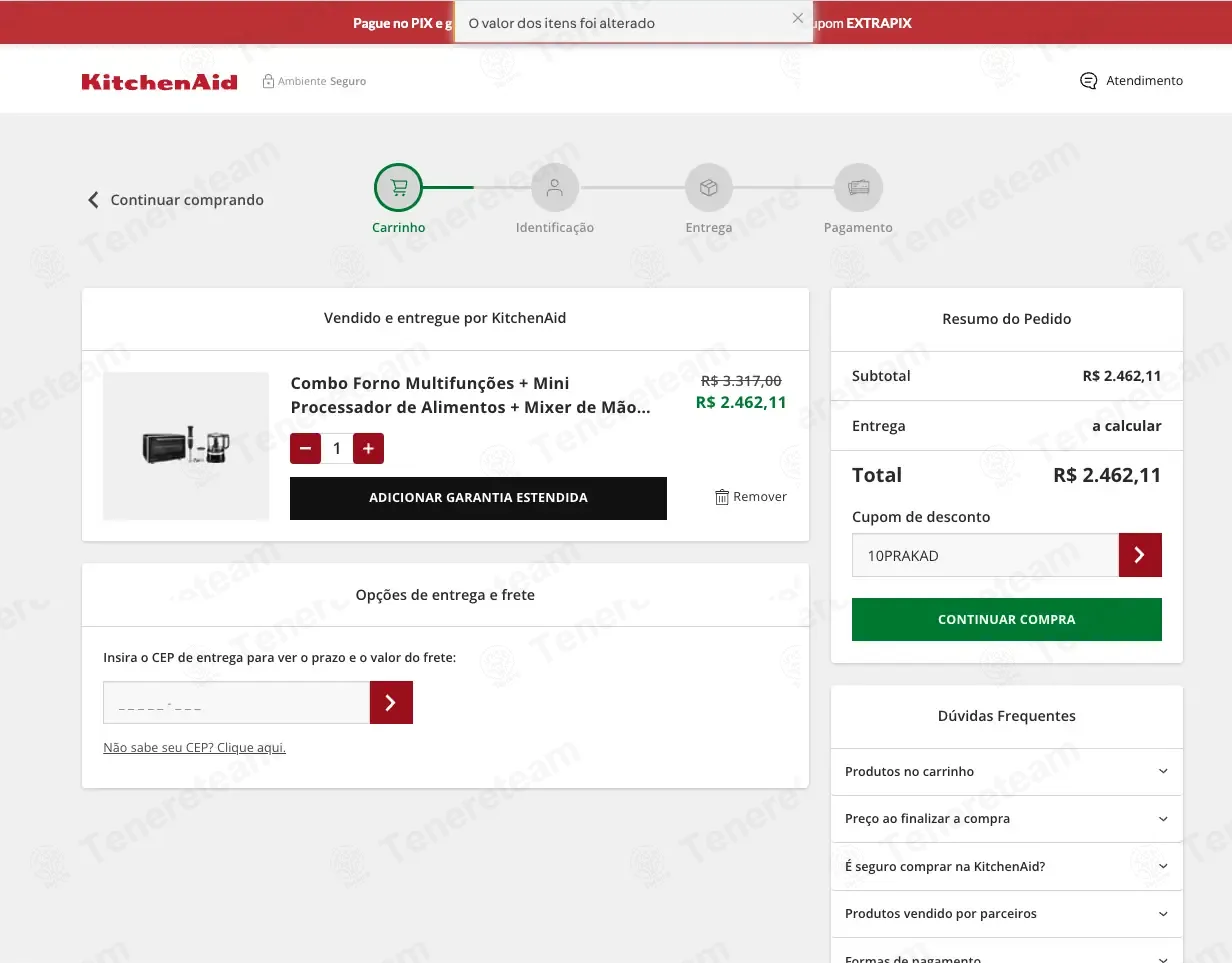 Kitchenaid BR coupon code: 10% off with 10PRAKAD. Tested and valid as 1 month ago.