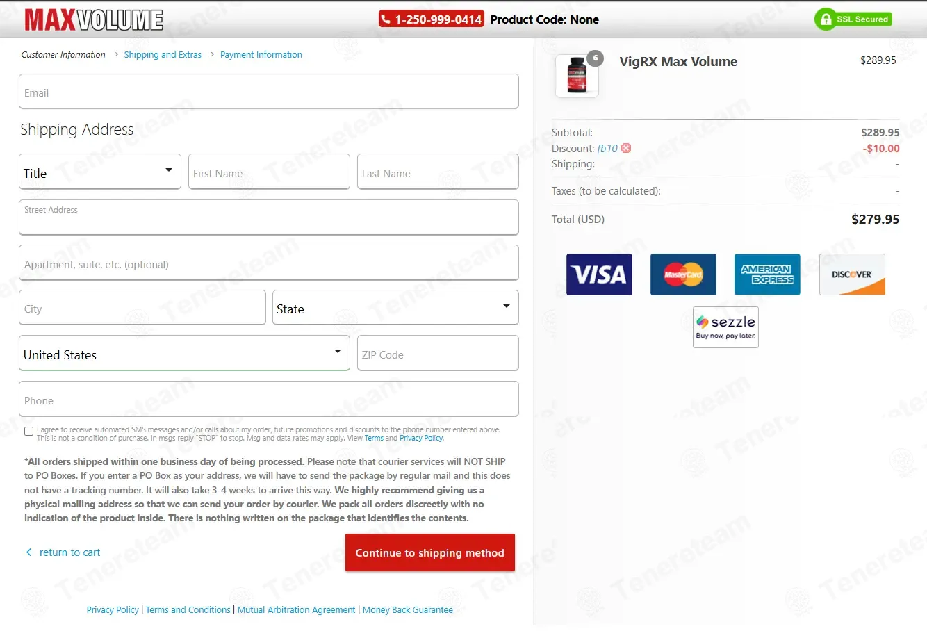 VigRX Max Volume coupon code: $10 off with FB10. Tested and valid as 1 month ago.