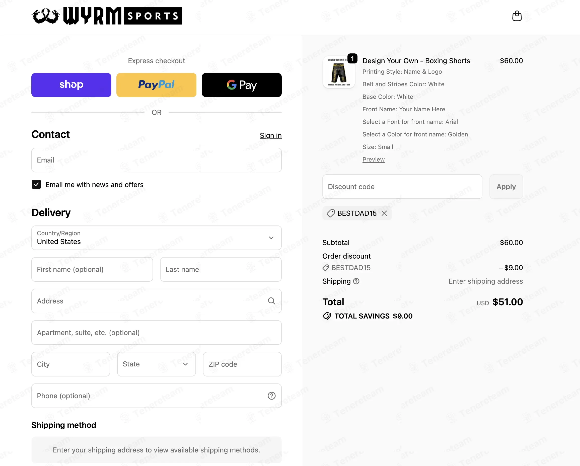 Wyrm Sports coupon code: 15% off with BESTDAD15. Tested and valid as 1 month ago.