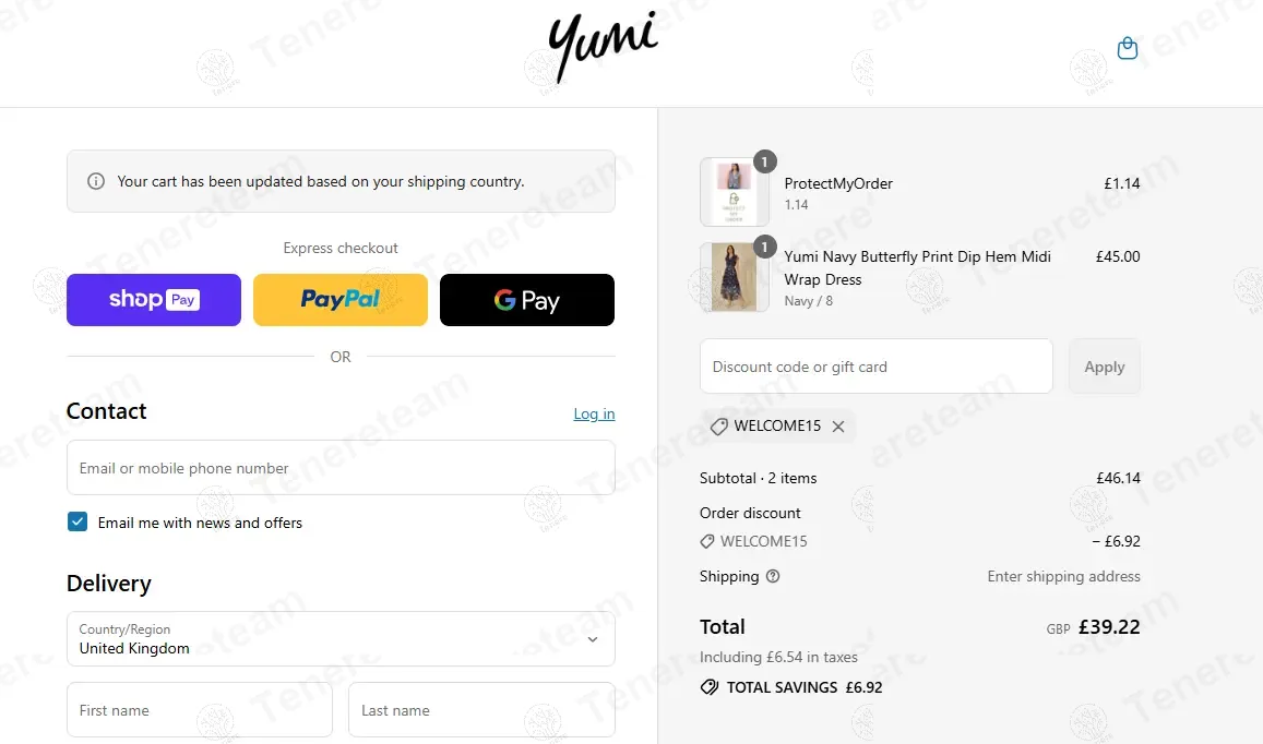 Yumi UK coupon code: 15% off with WELCOME15. Tested and valid as 1 week ago.