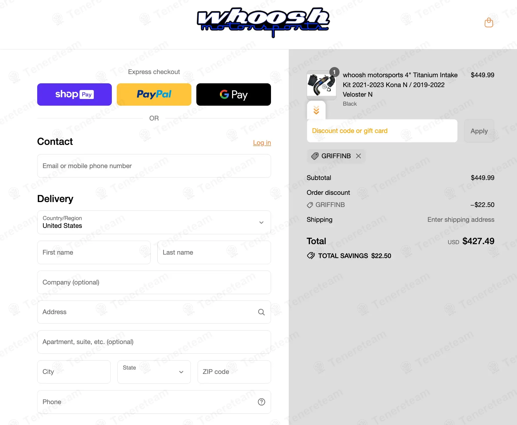 Whoosh Motorsports apply coupon code
