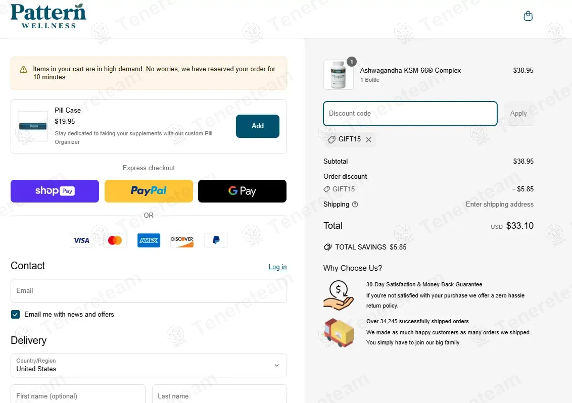 Pattern Wellness coupon code: 15% off with GIFT15. Tested and valid as 6 months ago.