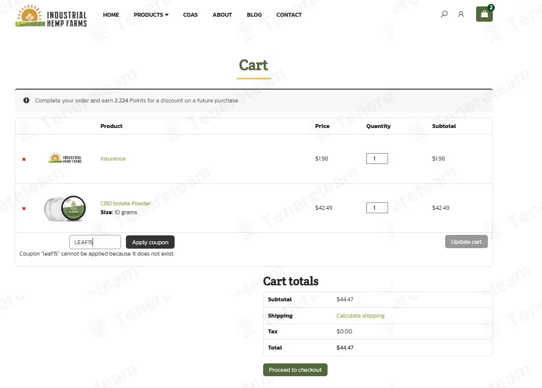 Industrial Hemp Farms coupon code: 15% off with LEAF15. Tested and valid as 5 months ago.