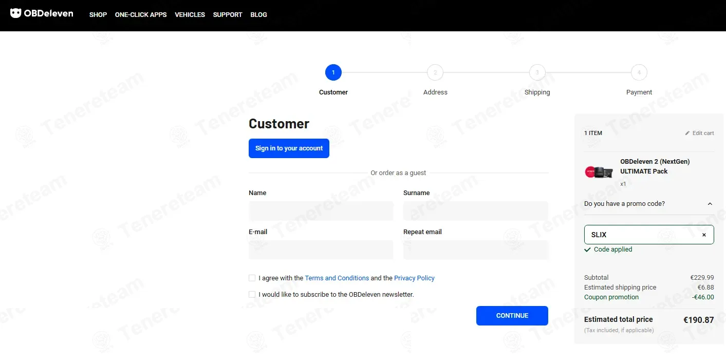 Obdeleven coupon code: 20% off with SLIX. Tested and valid as 1 month ago.