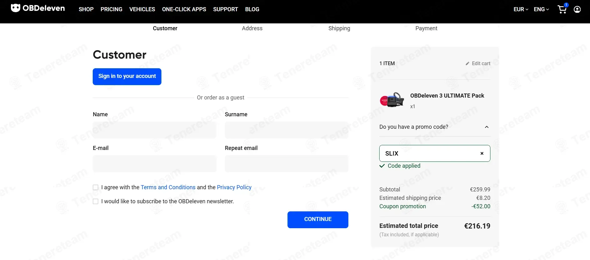 Obdeleven coupon code: 20% off with SLIX. Tested and valid as 1 month ago.