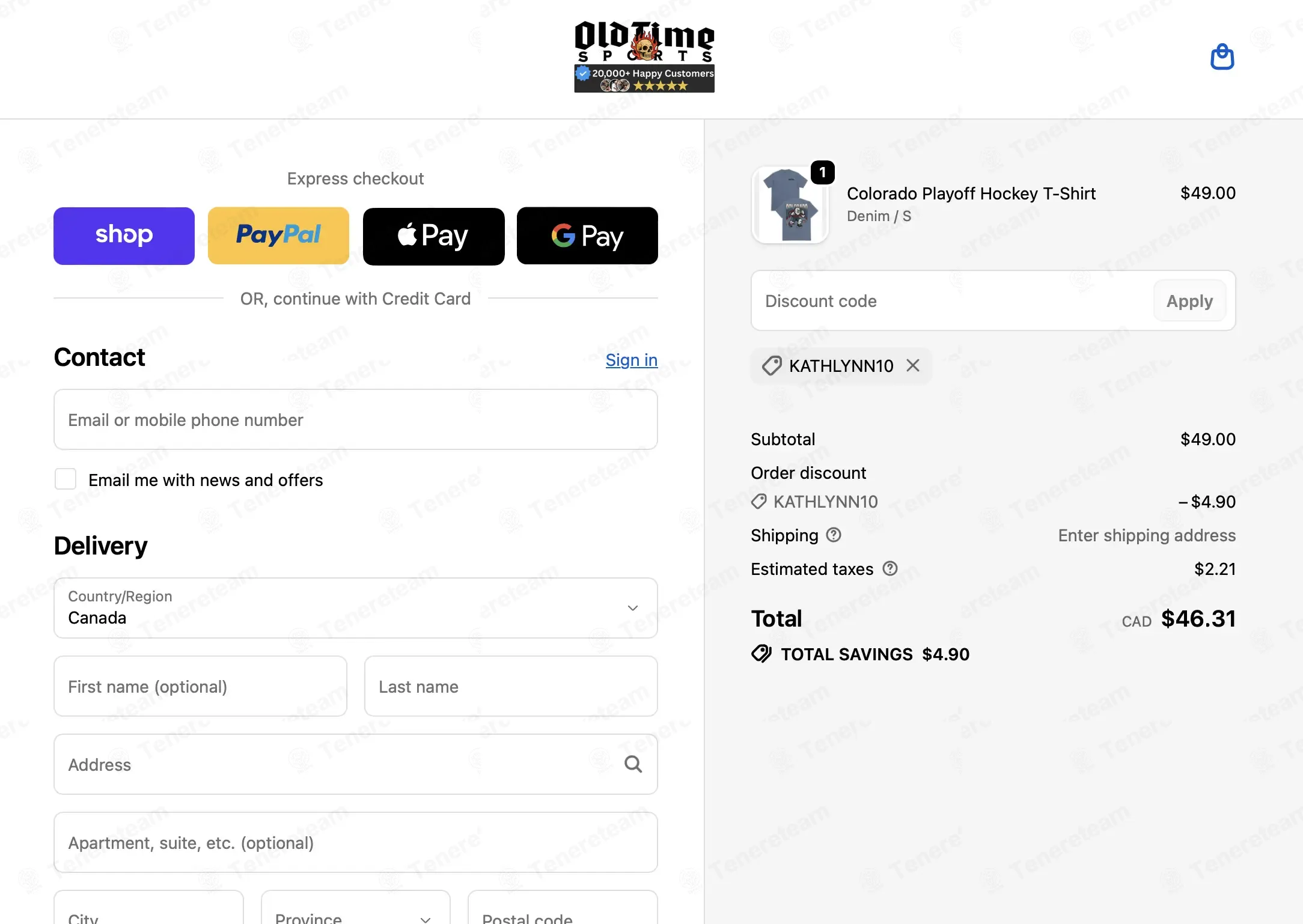 Old Time Sports coupon code: 10% off with KATHLYNN10. Tested and valid as 2 weeks ago.