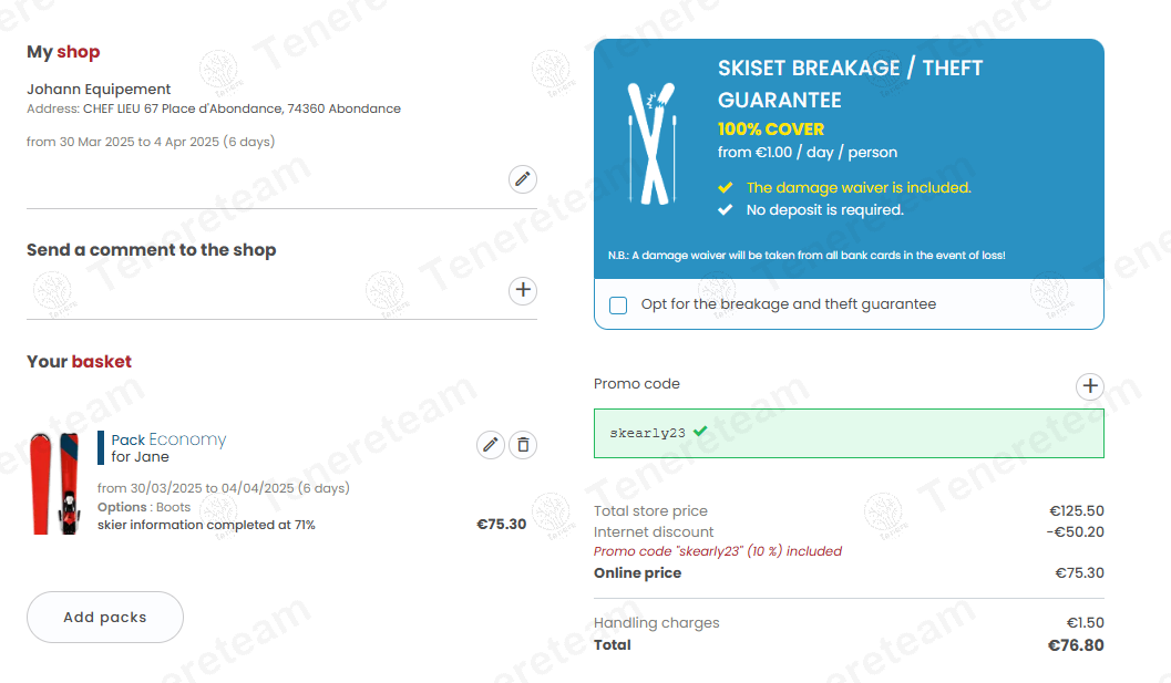 Skiset UK coupon code: 10% off with skearly23. Tested and valid as 1 year ago.