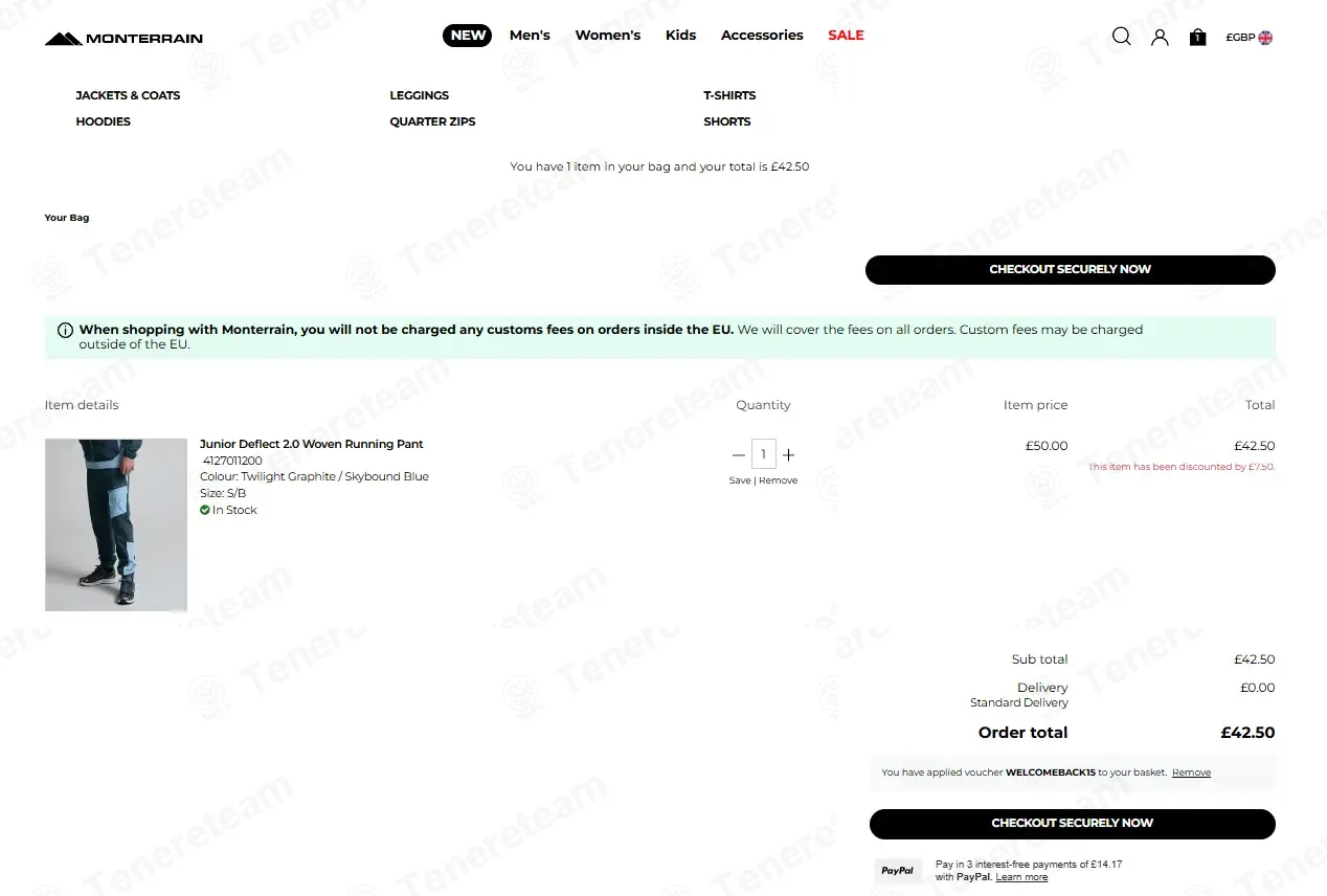 Monterrain UK coupon code: 15% off with WELCOMEBACK15. Tested and valid as 1 month ago.