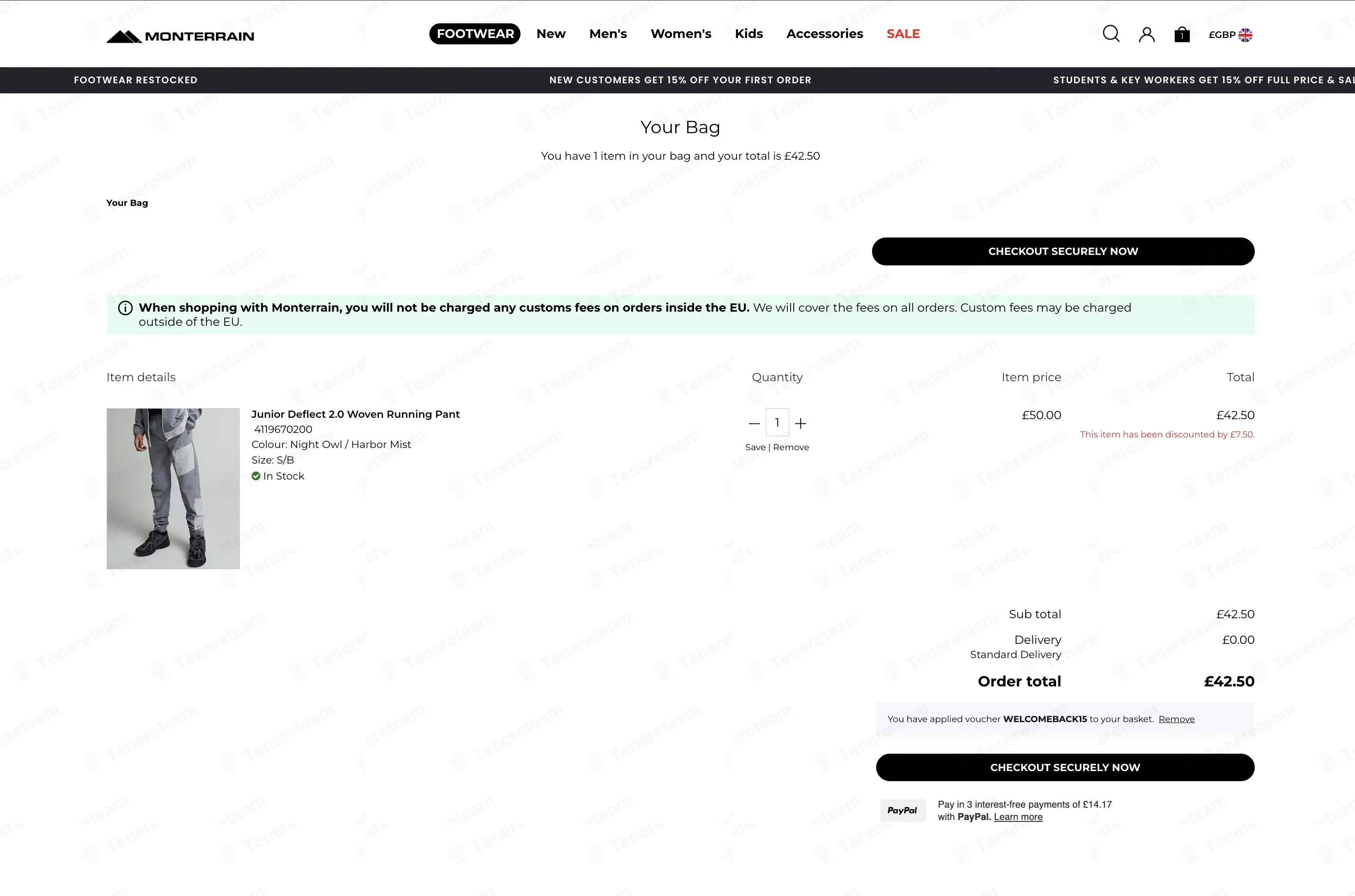 Monterrain UK coupon code: 15% off with WELCOMEBACK15. Tested and valid as 1 month ago.