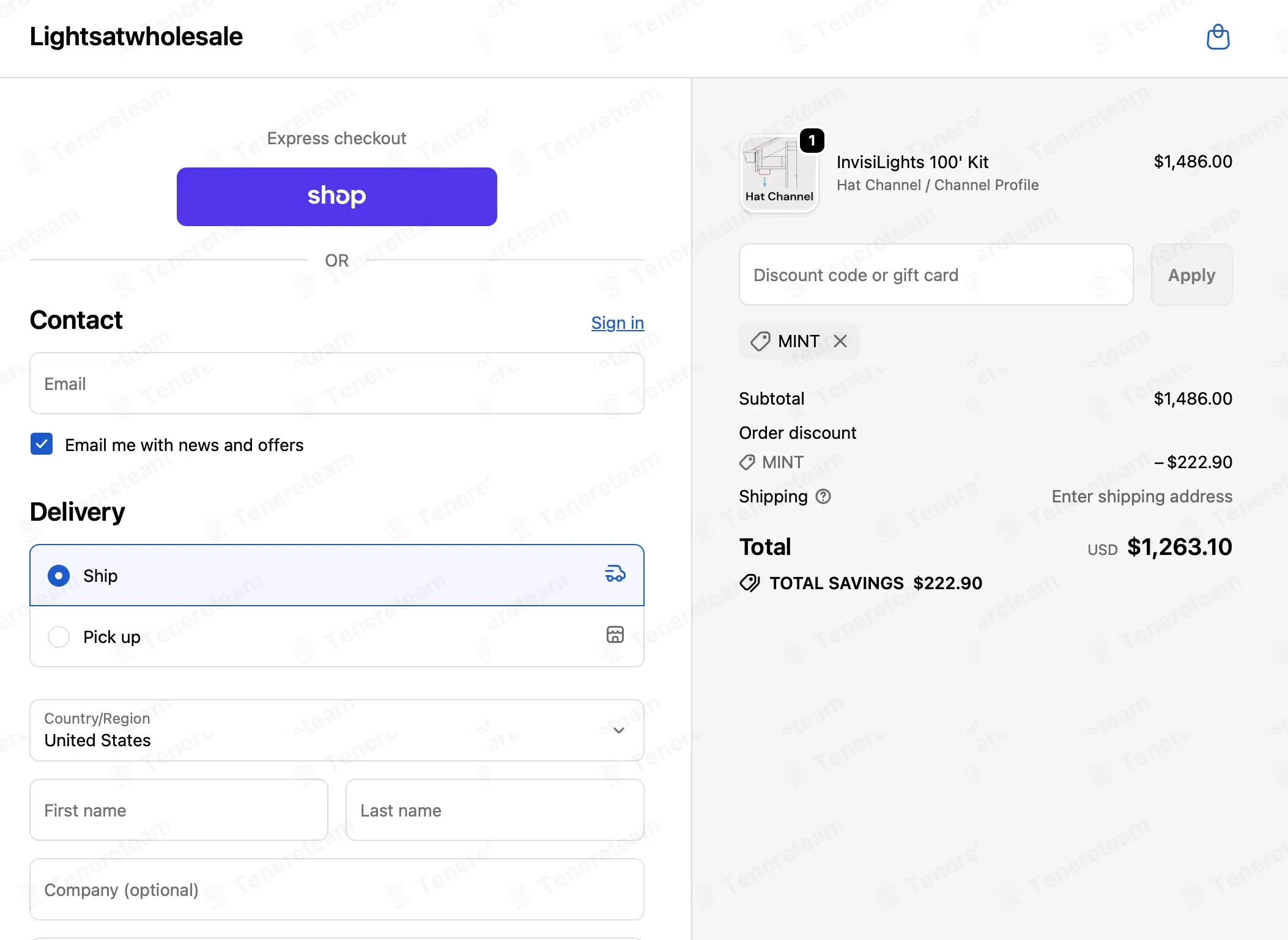 Lightsatwholesale coupon code: 15% off with MINT. Tested and valid as 1 month ago.