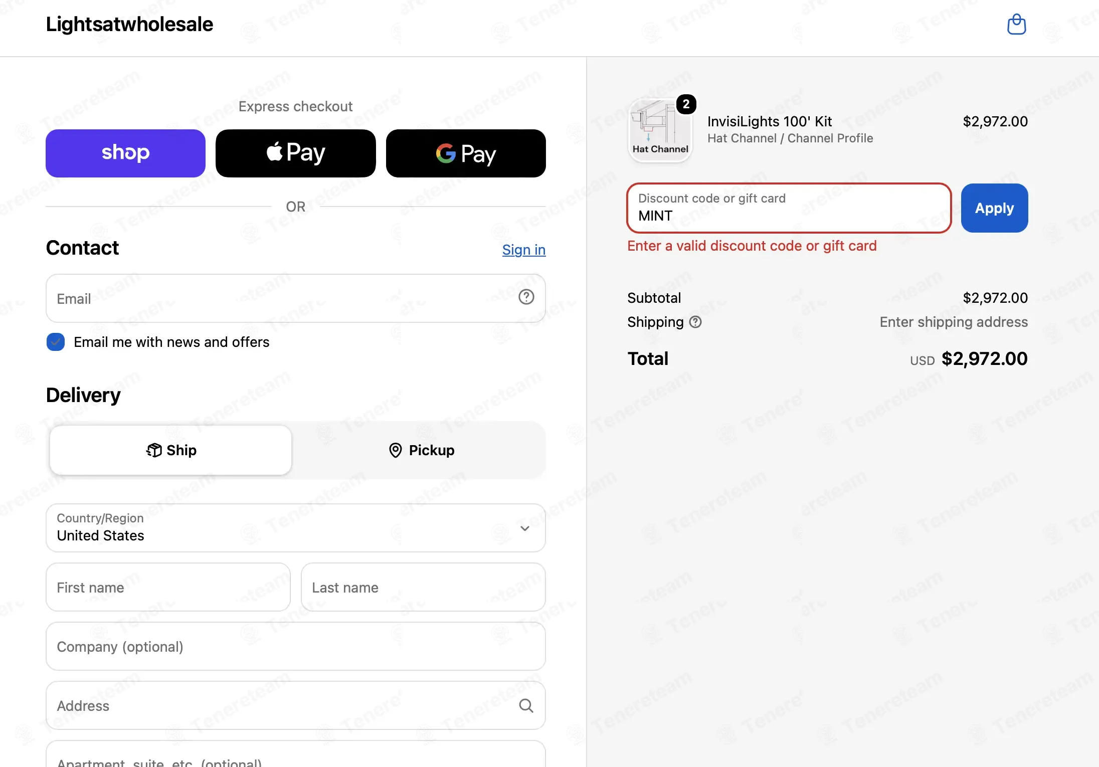 Lightsatwholesale coupon code: 15% off with MINT. Tested and valid as 1 month ago.