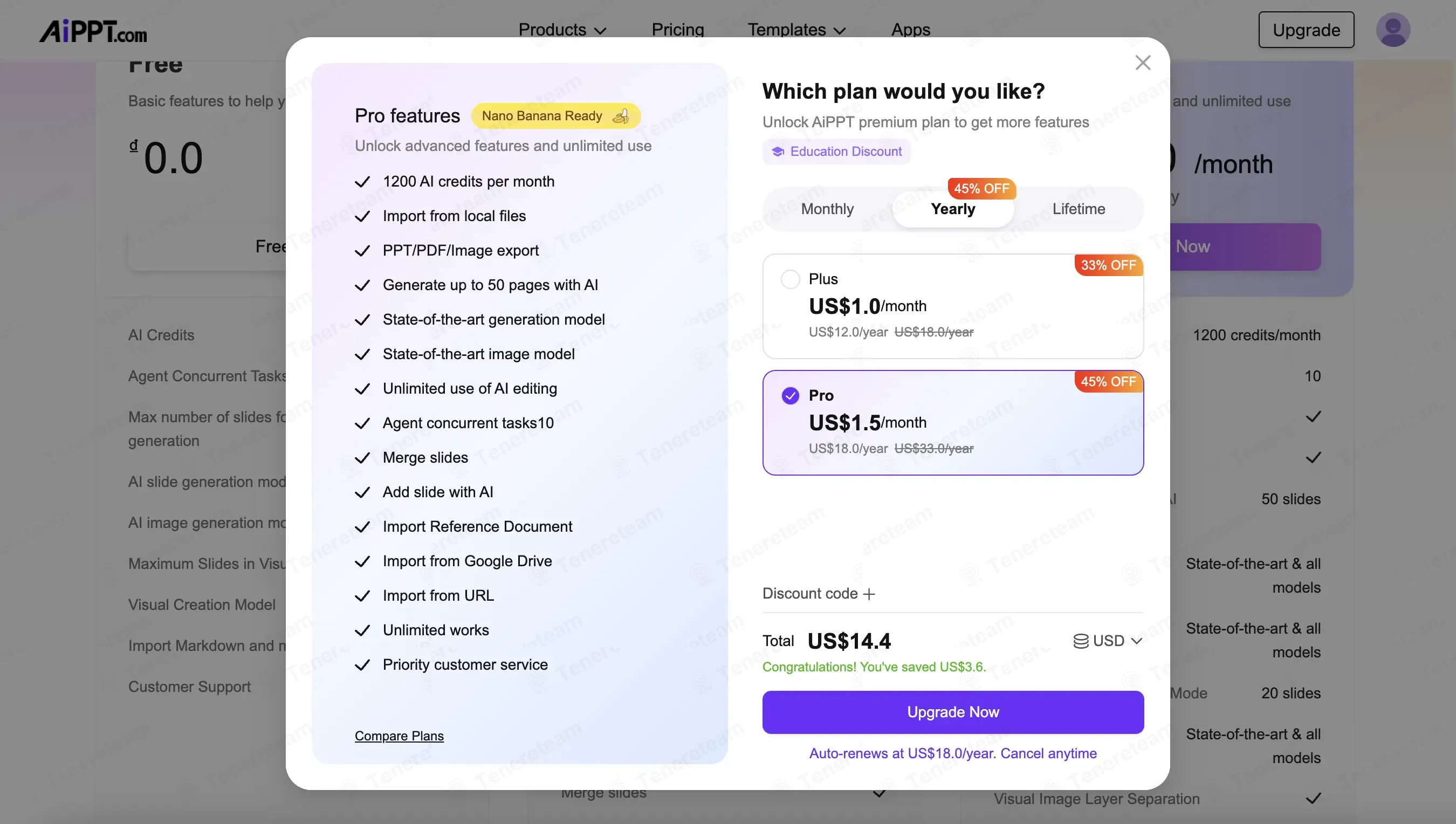 AIPPT coupon code: 20% off with AIPPTJOIN. Tested and valid as 2 weeks ago.