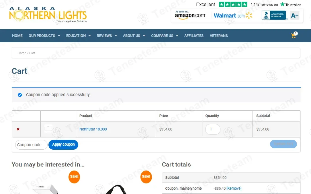 Alaska Northern Lights coupon code: 10% off with mainelyhome. Tested and valid as 1 year ago.