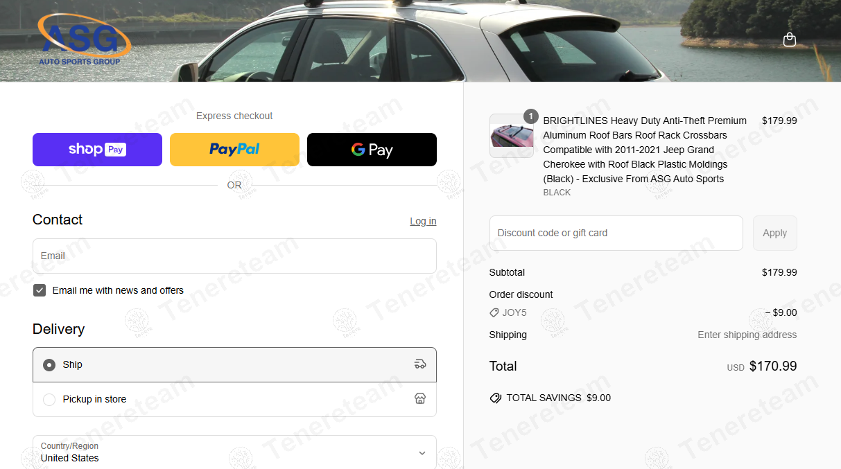 Asg Auto Sports coupon code: 5% off with JOY5. Tested and valid as 1 year ago.