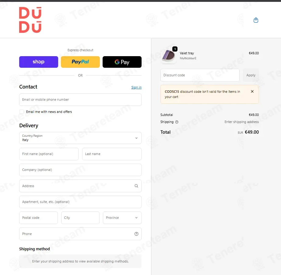 Dudubags coupon code: 15% off with CODSC15. Tested and valid as 3 weeks ago.