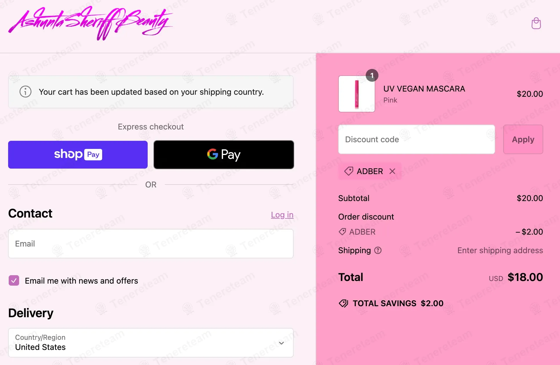 Ashunta Sheriff Beauty coupon code: 10% off with ADBER. Tested and valid as 1 year ago.
