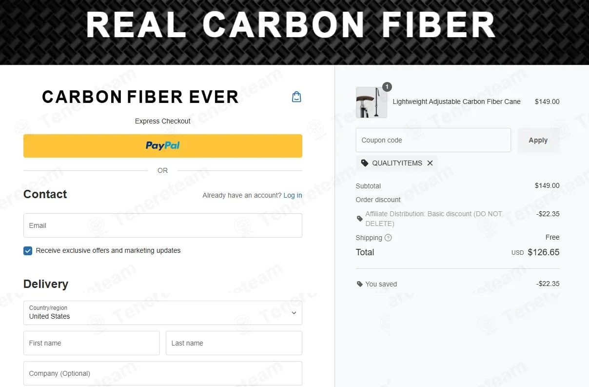 Carbon Fiber Ever coupon code: 15% off with QUALITYITEMS. Tested and valid as 1 week ago.