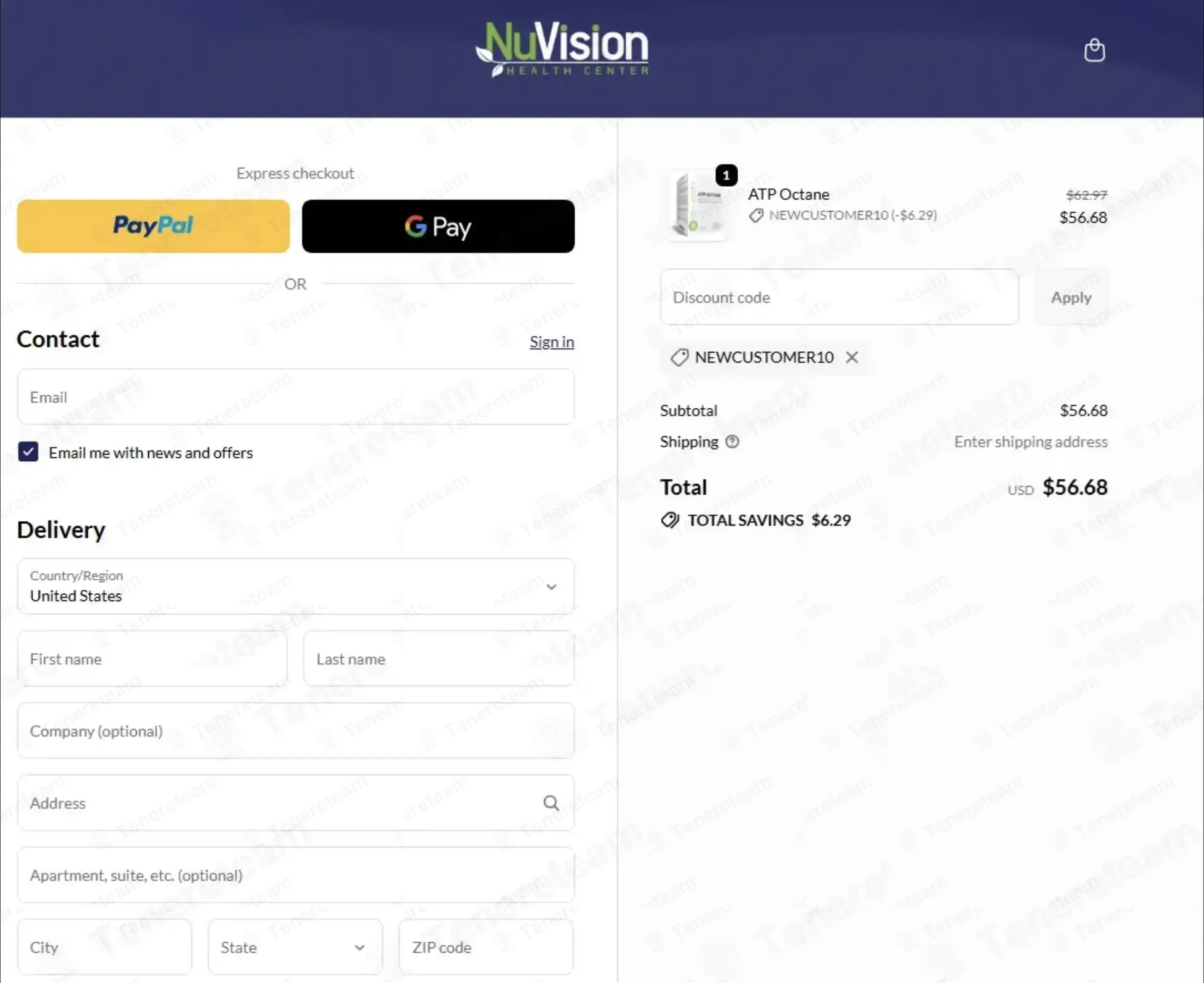 NuVision Health Center coupon code: 10% off with NEWCUSTOMER10. Tested and valid as 1 week ago.