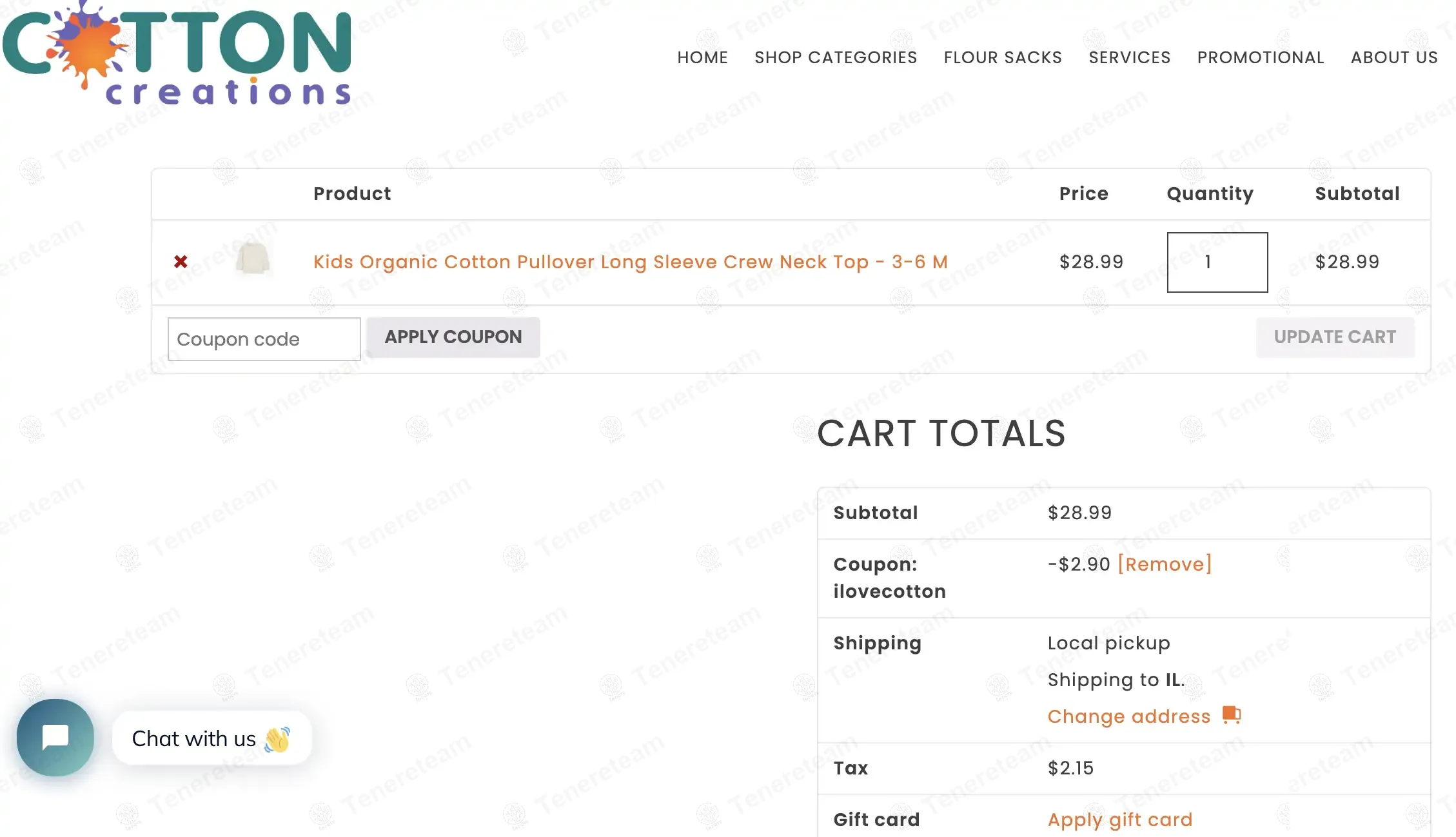 Cotton Creations coupon code: 10% off with ilovecotton. Tested and valid as 1 year ago.