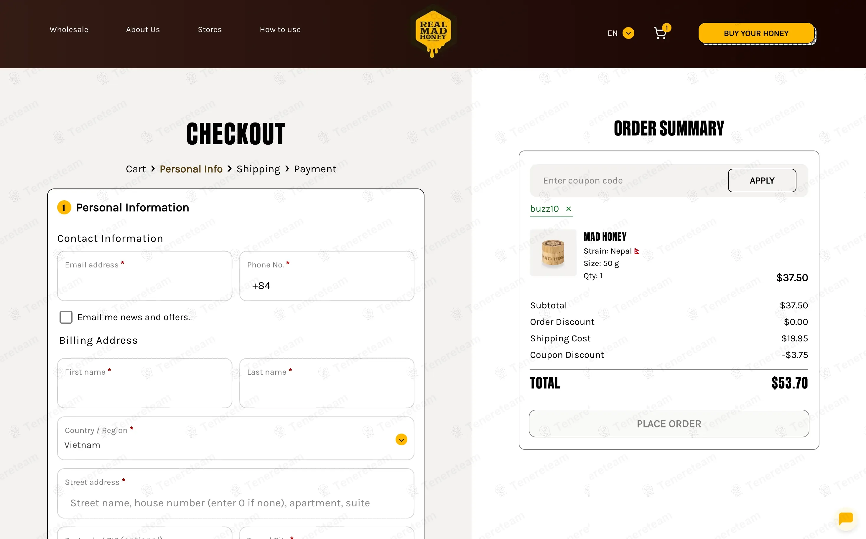Real Mad Honey coupon code: 10% off with BUZZ10. Tested and valid as 1 year ago.