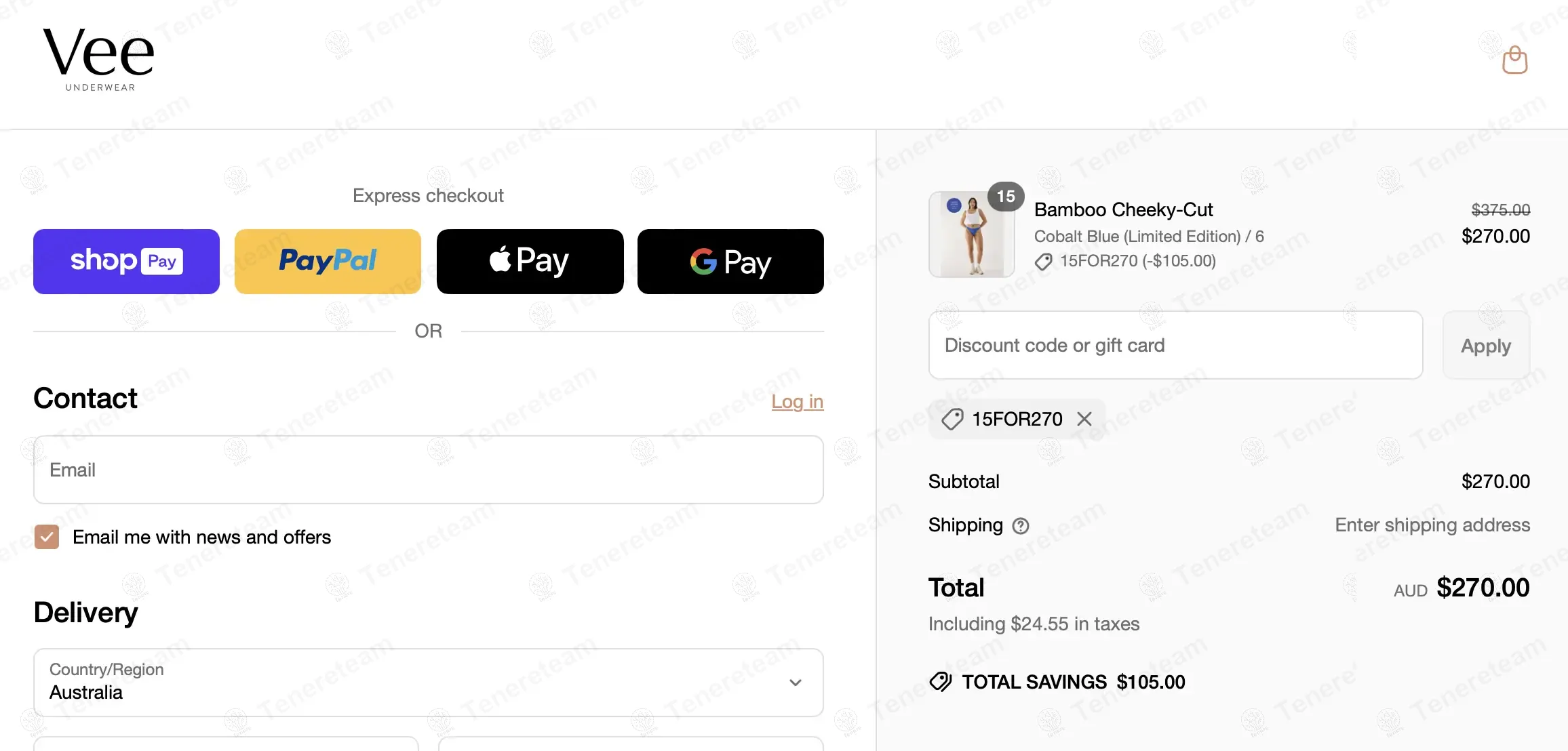 Vee Underwear coupon code: Sale off with 15FOR270. Tested and valid as 1 year ago.